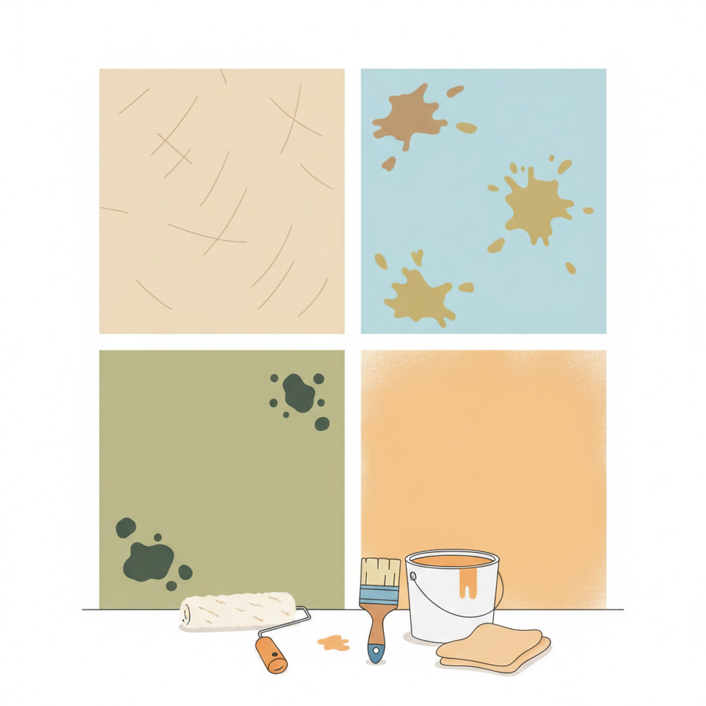 Perawatan dinding: goresan, noda, jamur, pengecatan tepat?