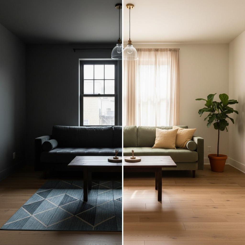 Apa Warna cat interior untuk mencerahkan ruangan gelap paling efektif?